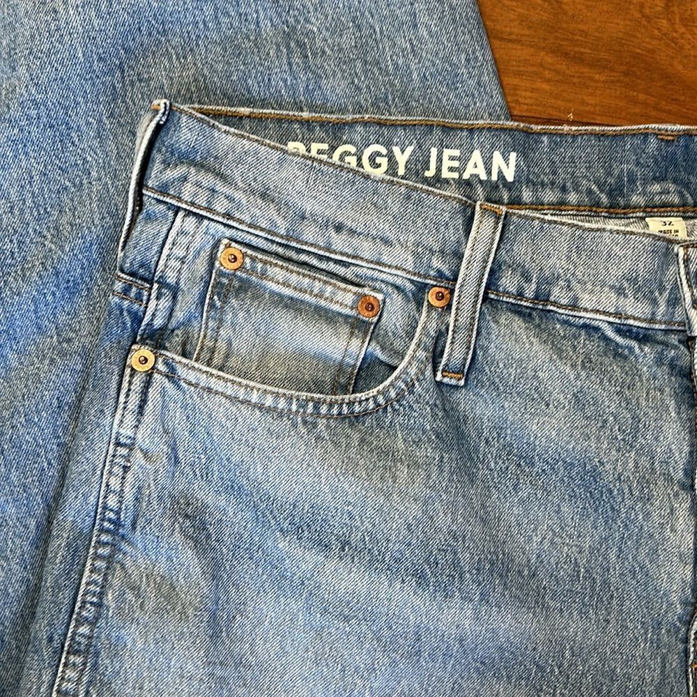 New Women’s J CREW High-rise Peggy tapered jean Blue delancey sZ 32 80s vintage - Picture 11 of 13